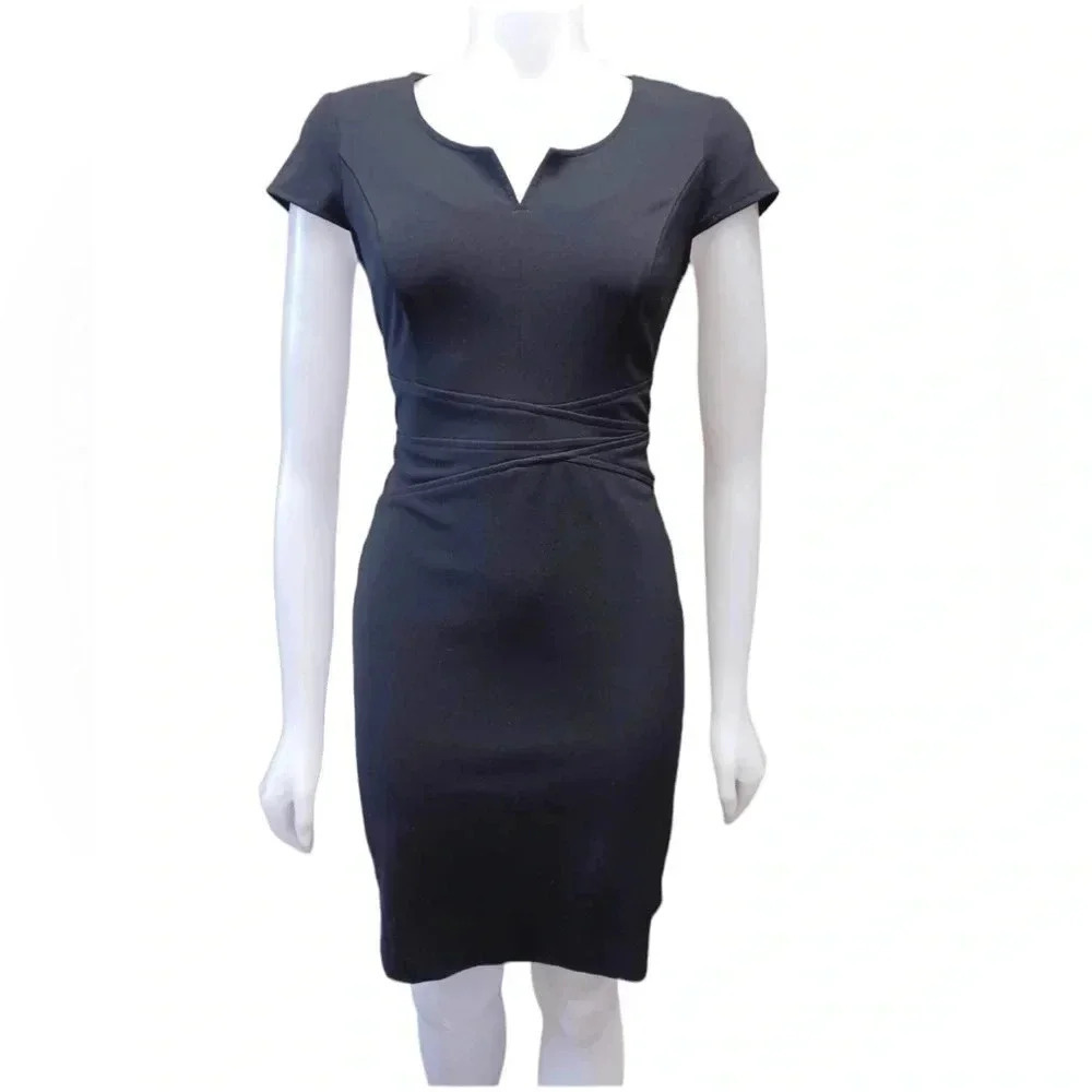 Evan Picone Black Midi  Dress Size 6